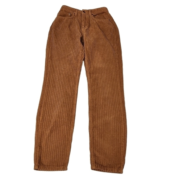 The Ragged Priest‎ Mom Jeans Womens 26 Brown Corduroy Straight Boho High-Rise - Picture 1 of 15